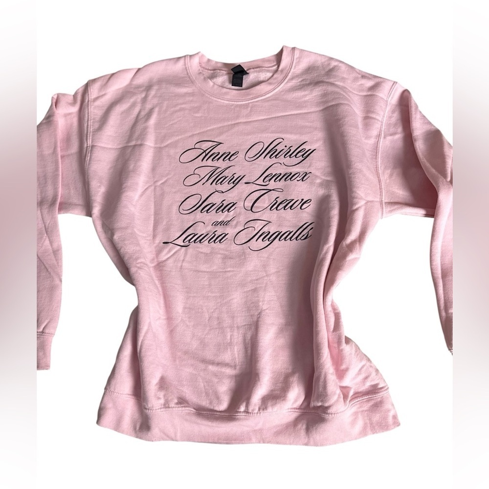 Caitymeds Closet, girls that raised us sweater, pink, large